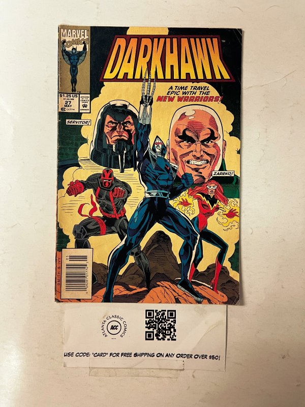 Darkhawk #27 (Marvel Comics, 1993), raw comic book in VG condition — front cover