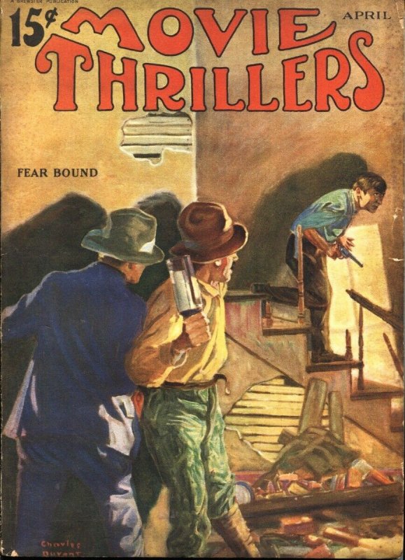 Pulp: Movie Thrillers April 1925-Elusive Rare Bedsheet Pulp Magazine, raw, ungraded comic book — front cover