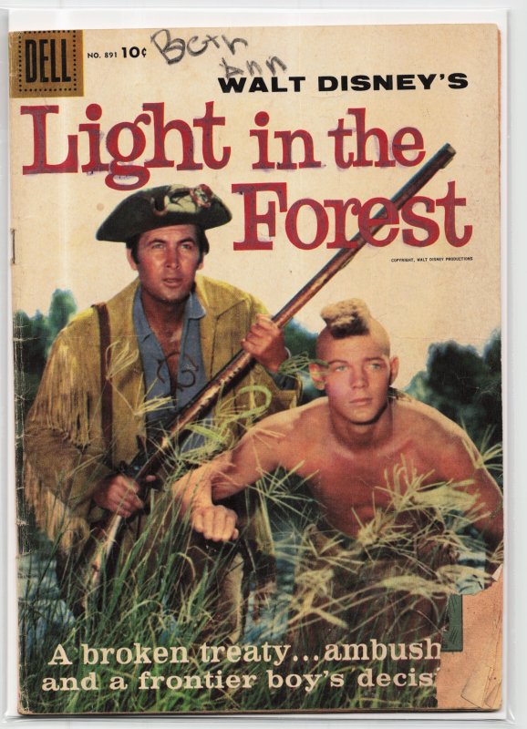 Four Color #891 (Dell Comics, 1958), raw, ungraded comic book — front cover