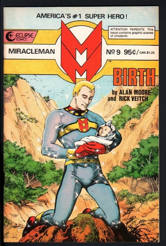 Miracleman #9-1986-Eclipse-Copper Age-Nice Copy-High Grade-Nm, raw comic book in NM condition — front cover