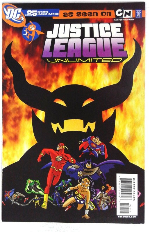 Justice League Unlimited #25 (2006), raw, ungraded comic book — front cover