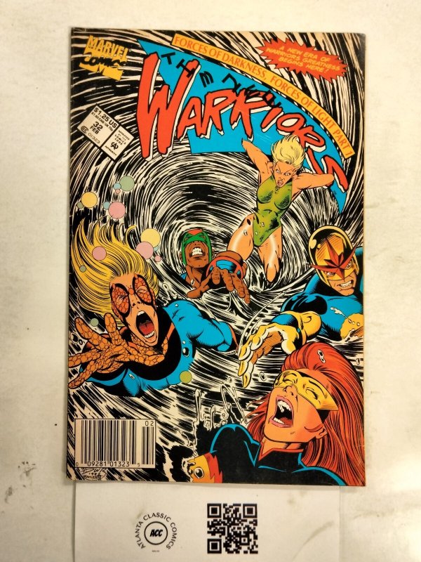 The New Warriors #32 (Marvel Comics, 1993), raw comic book in NM condition — front cover