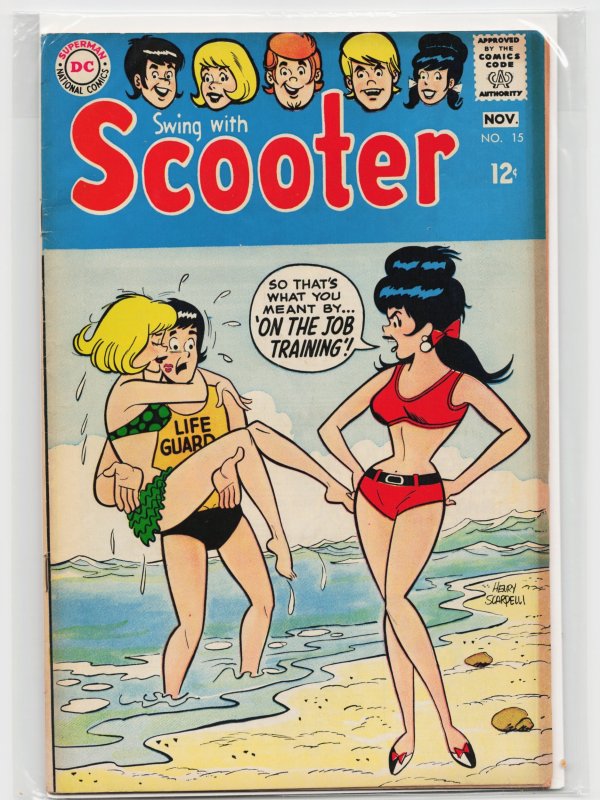 Swing with Scooter #15 (Archie Comics, 1968), raw, ungraded comic book — front cover