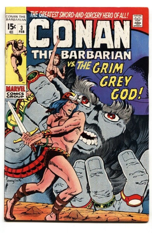 Conan #3 (Marvel Comics, 1971), raw comic book in VF/NM condition — front cover