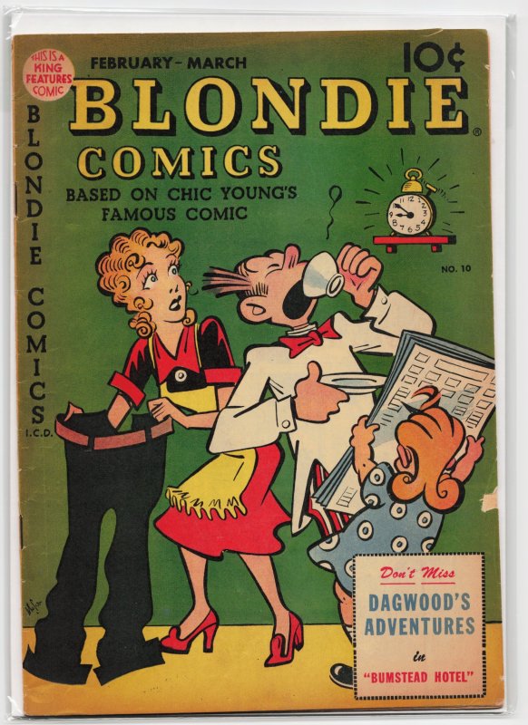 Blondie Comics #10 (Harvey Comics, 1949), raw, ungraded comic book — front cover