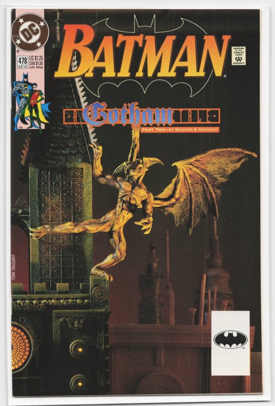 Batman #478 (DC Comics, 1992), raw, ungraded comic book — front cover