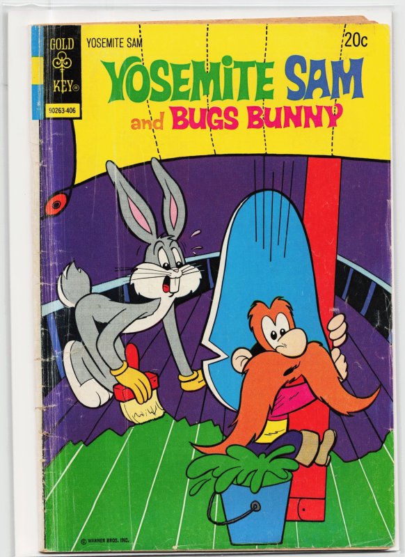 Yosemite Sam #21 (Gold Key, 1974), raw, ungraded comic book — front cover
