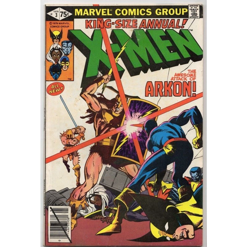 X-Men King Size Annual #3 (Marvel Comics, 1979), raw comic book in VG+ 4.5 condition — front cover