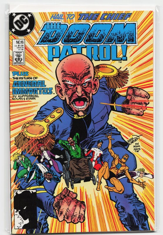 Doom Patrol #16 (DC Comics, 1988), raw, ungraded comic book — front cover