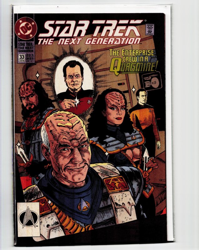 Star Trek: The Next Generation #33 (DC Comics, 1992), raw, ungraded comic book — front cover