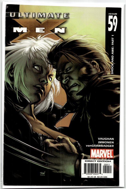 Ultimate X-Men #59 (Marvel Comics, 2005), raw, ungraded comic book — front cover