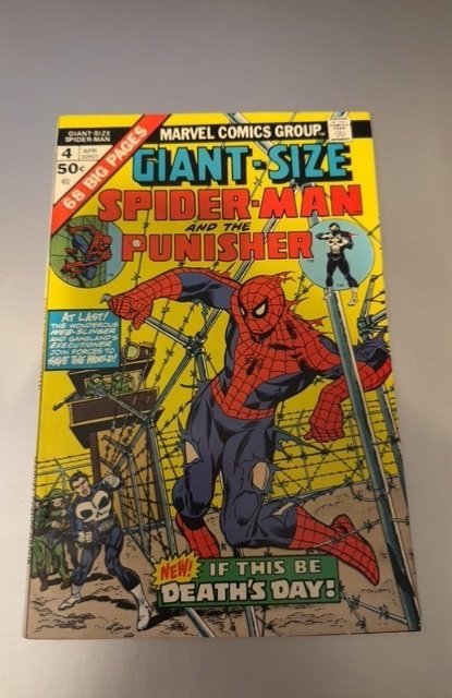 Giant-Size Spider-Man #4 (Marvel Comics, 1975), raw, ungraded comic book — front cover