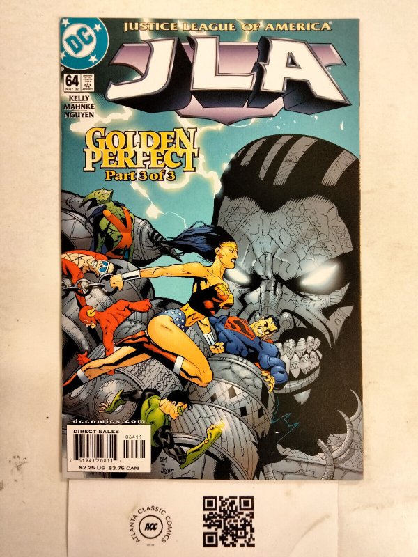 JLA #64 (DC Comics), raw comic book in NM condition — front cover