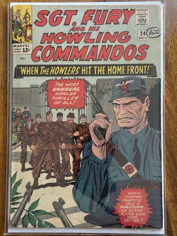 Sgt. Fury and His Howling Commandos #24 (Marvel Comics, 1965), raw comic book in FN+ 6.5 condition — front cover