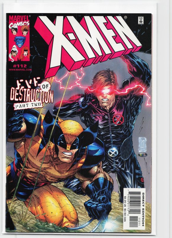 X-Men #112 (Marvel Comics, 2001), raw, ungraded comic book — front cover