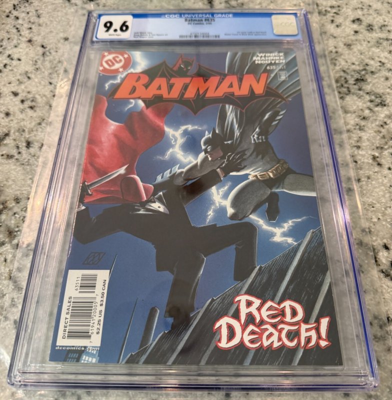 Batman #635 (DC Comics), CGC 9.6 graded comic book, Universal Blue label — front cover in its holder