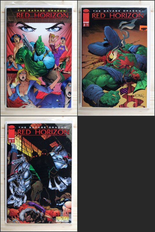 Savage Dragon: Red Horizon #1-3 – Image (1997) Full Series NM Average (1997), raw comic book in NM condition — front cover