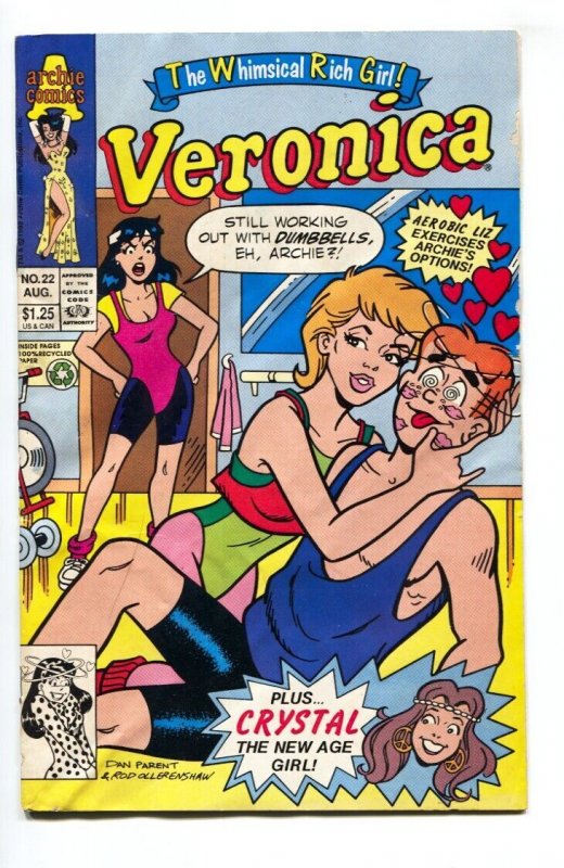 Veronica #22 (Archie Comics, 1992), raw comic book in VG condition — front cover