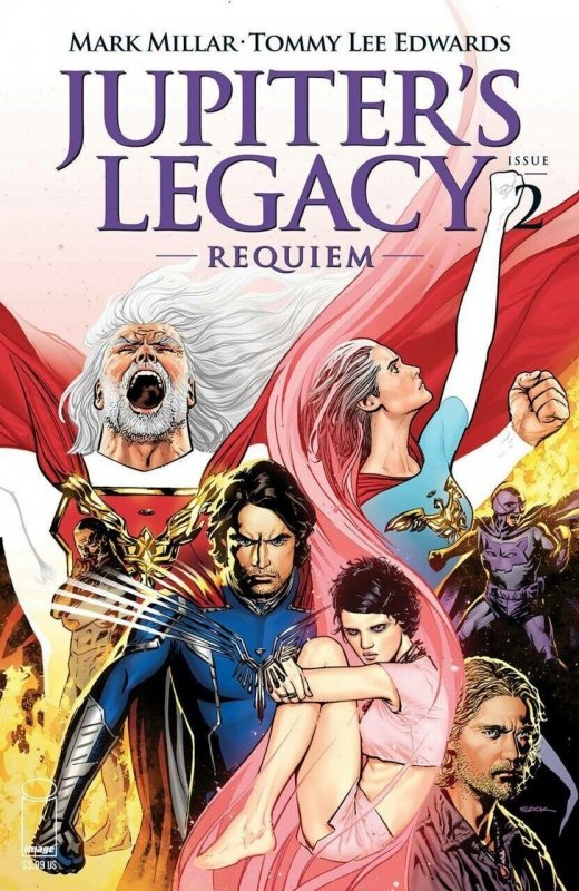 Jupiter's Legacy: Requiem #2 (2021), raw comic book in VF/NM condition — front cover