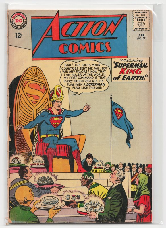 Action Comics #311 (DC Comics, 1964), raw, ungraded comic book — front cover