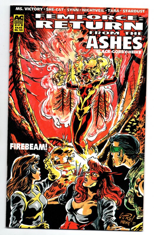 Femforce #105 (1997), raw comic book in NM condition — front cover