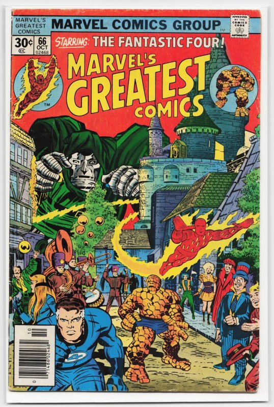 Marvel's Greatest Comics #66 (Marvel Comics, 1976), raw, ungraded comic book — front cover