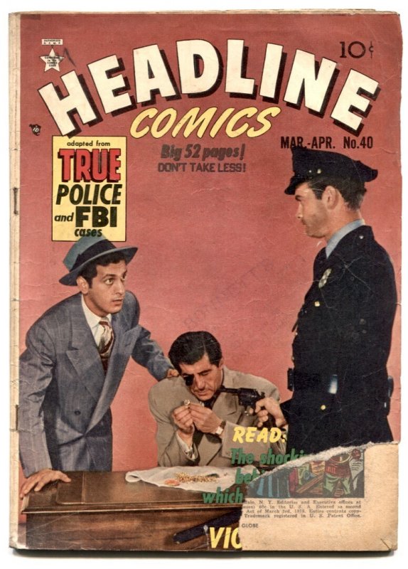 Headline #40 - 1950 - Headline - G - Comic Book (1950), raw, ungraded comic book — front cover
