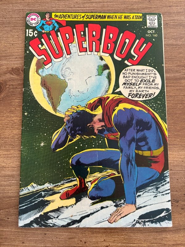 Superboy #160 (DC Comics), raw comic book in FN/VF condition — front cover