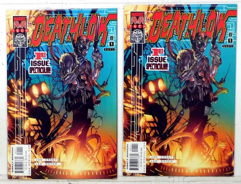 Deathlok Lot of 2 #1 x2 (1999) Marvel Comics 1st Print Comic Books (Marvel Comics, 1999), raw, ungraded comic book — front cover