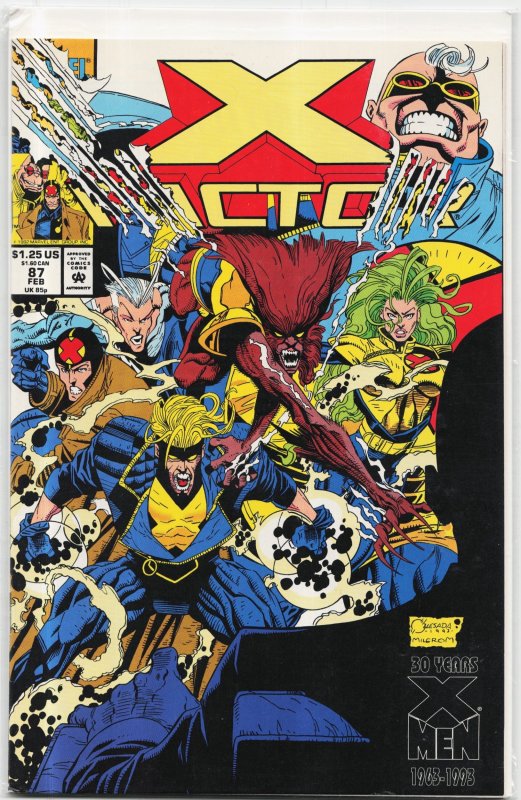 X-Factor #87 (Marvel Comics, 1993), raw, ungraded comic book — front cover