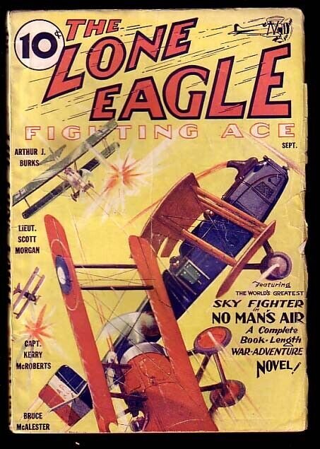 Pulp: the Lone Eagle-Sep 1933 #1 (1933), raw comic book in VG condition — front cover