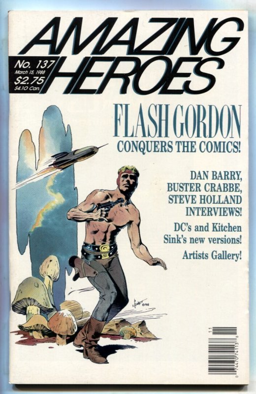 Amazing Heroes #137 (1988), raw, ungraded comic book — front cover