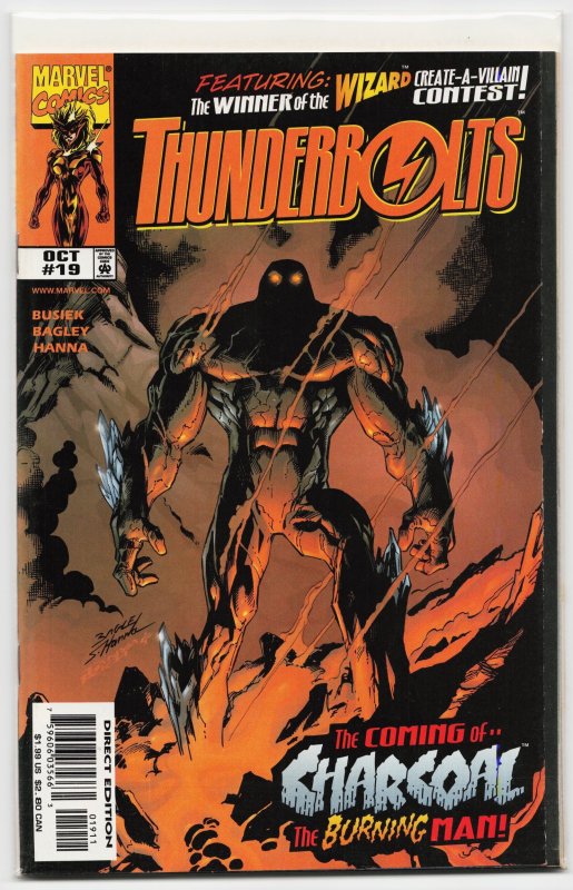 Thunderbolts #19 (Marvel Comics, 1998), raw, ungraded comic book — front cover