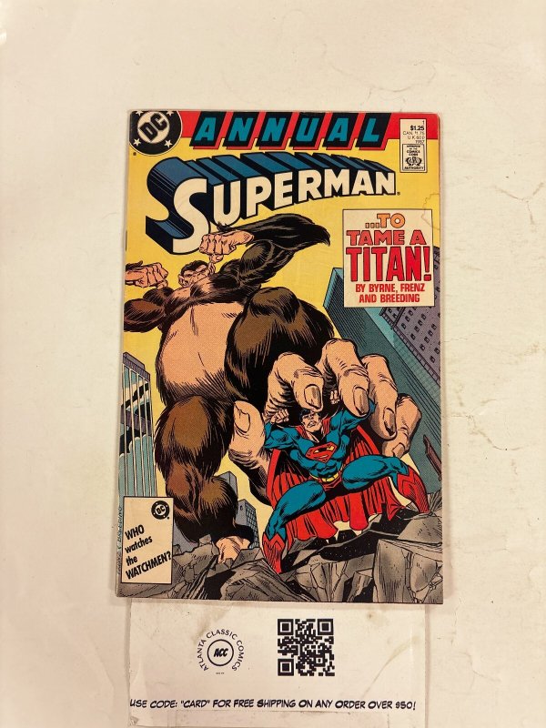 Superman Annual #1 (DC Comics), raw comic book in VF condition — front cover