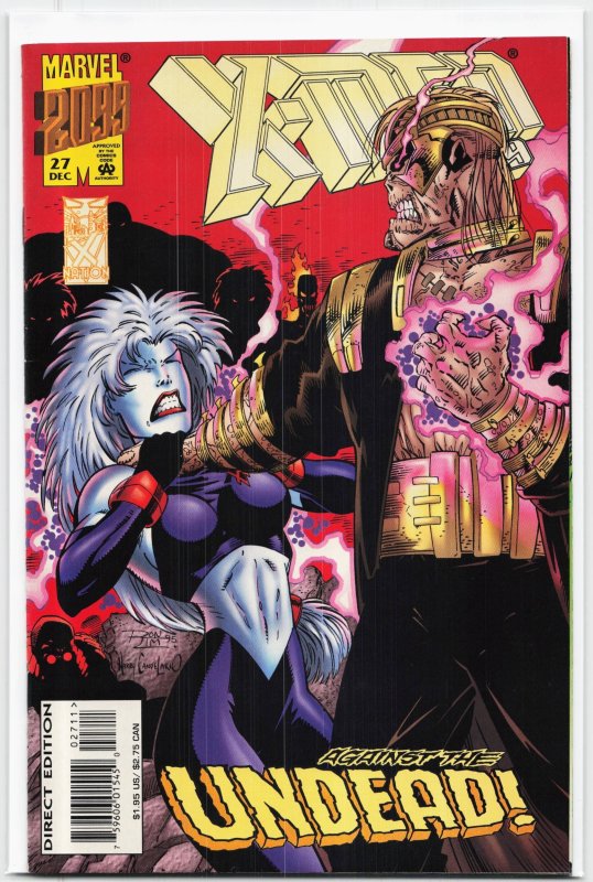 X-Men 2099 #27 (Marvel Comics, 1995), raw, ungraded comic book — front cover