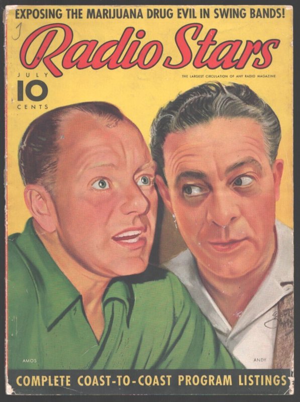 MAG: Radio Stars 7/1938-Dell-Amos & Andy Cover-Earl Christy-Evil Marijuana -V..., raw, ungraded comic book — front cover