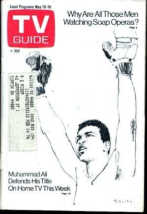 Mag: TV Guide 5/10/1975-Muhammad Ali/soap Operas VG, raw comic book in VG condition — front cover