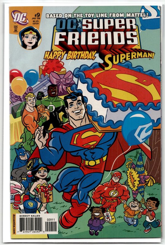 DC Super Friends #9 (DC Comics, 2009), raw, ungraded comic book — front cover