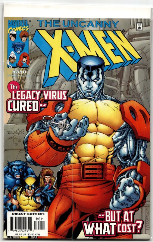 The Uncanny X-Men #390 (Marvel Comics, 2001), raw, ungraded comic book — front cover