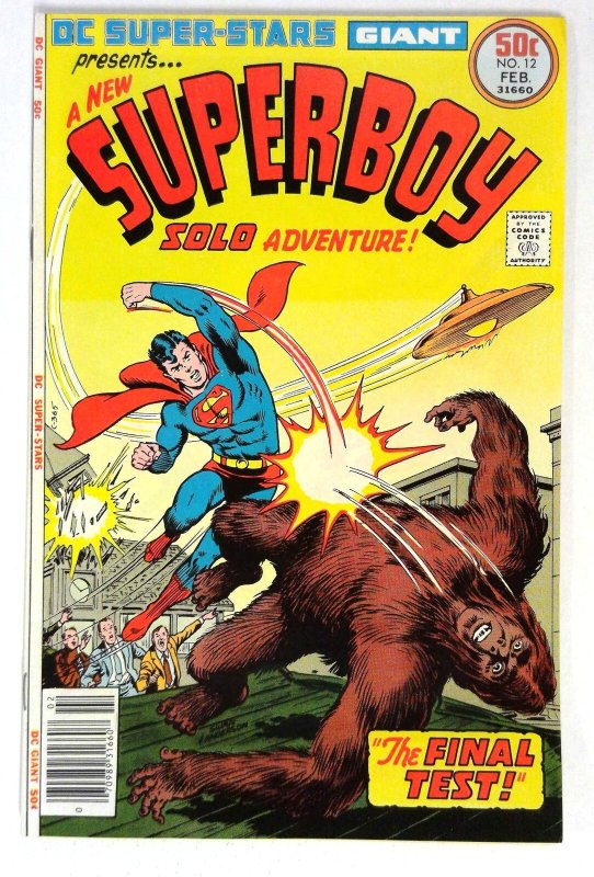DC Super-Stars #12 (DC Comics, 1977), raw comic book in NM- condition — front cover