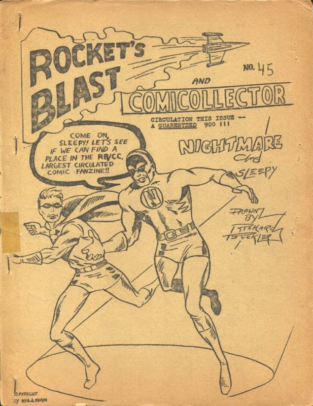 Rocket's Blast & Comicollector #45 (1966), raw comic book in VG condition — front cover