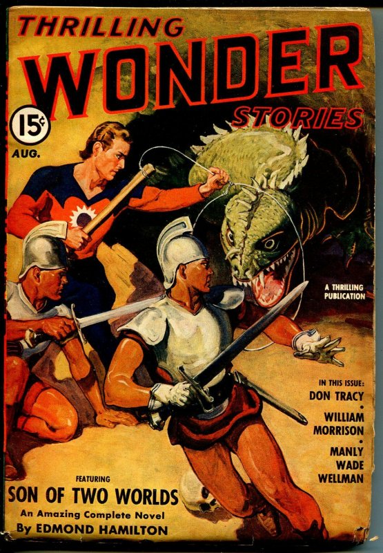 Thrilling Wonder Stories 8/1941-Rudy Belarski-Flash Gordon-Edmond Hamilton-FN (Standard Magazines, 1941), raw comic book in FN condition — front cover