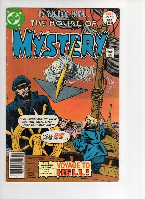 House of Mystery #250 (DC Comics, 1977), raw comic book in VG+ 4.5 condition — front cover