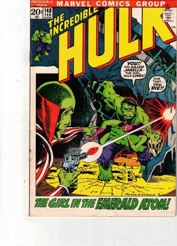 The Incredible Hulk #148 (Marvel Comics, 1972), raw comic book in NM- condition — front cover