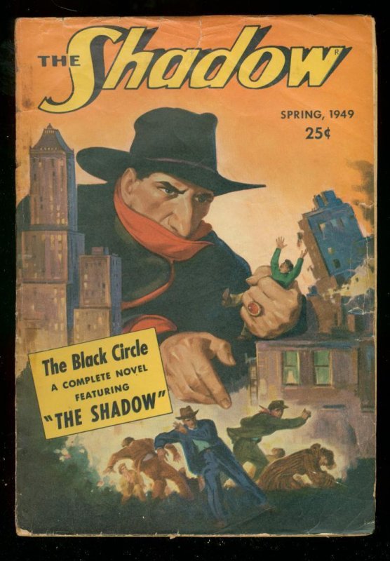 Pulp: the Shadow- Spring 1949- the Black Circle-Rare Late Pulp VG (1949), raw comic book in VG condition — front cover