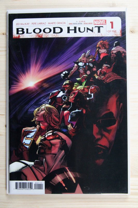 Blood Hunt #1 (Marvel Comics, 2024), raw comic book in NM+ 9.6 condition — front cover