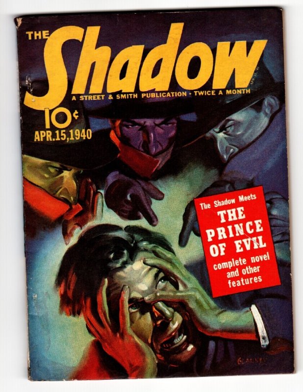 Pulp: Shadow 1940 APR 15-Street AND Smith Pulp Magazine (1940), raw, ungraded comic book — front cover