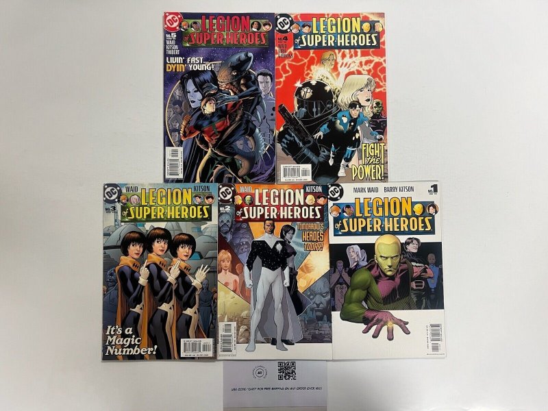 5 Legion of Super Heroes DC Comic Books # 1 2 3 4 5 Superman Batman Robin 4 JS31, raw, ungraded comic book — front cover