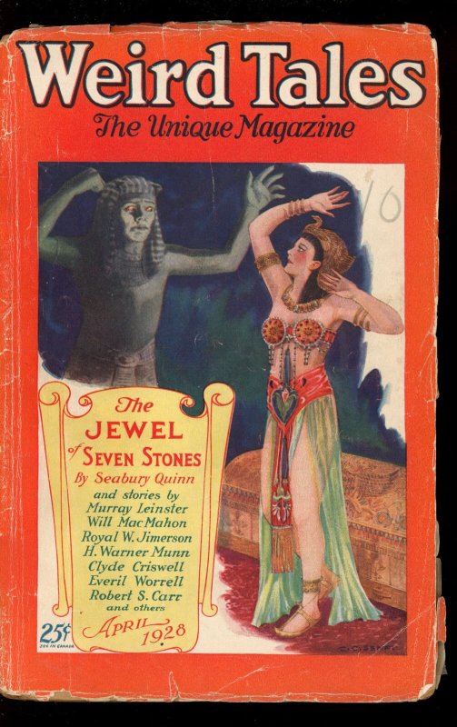 Weird Tales - 04/28 - Condition: G-VG -Author: Robert E. Howard - Pulp 36476, raw comic book in VG condition — front cover