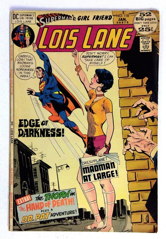 Superman's Girl Friend Lois Lane #118 (DC Comics, 1972), raw comic book in VG condition — front cover